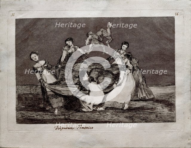 Feminine Folly (from the series Los Disparates (Follies), 1815-1819. Artist: Goya, Francisco, de (1746-1828)