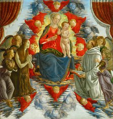 Madonna in Glory with Saint Mary Magdalene, Saint Bernard and Angels, Last quarter of 15th century. Creator: Botticini, Francesco (1446-1497).