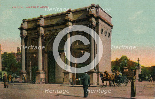 'London, Marble Arch', c1906. Artist: Unknown.