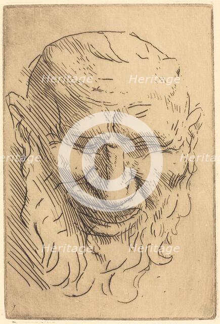 Small Satyr Mask (Petit masque de satyre). Creator: Alphonse Legros.