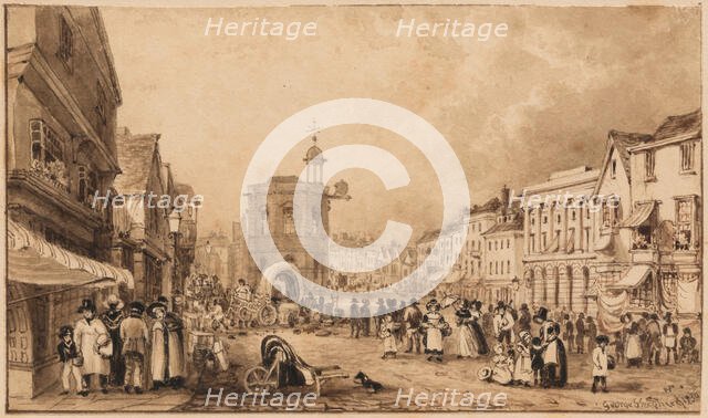 The Market-Place, Amersham, Bucks, c1790s-1810s. Creator: George Shepheard.