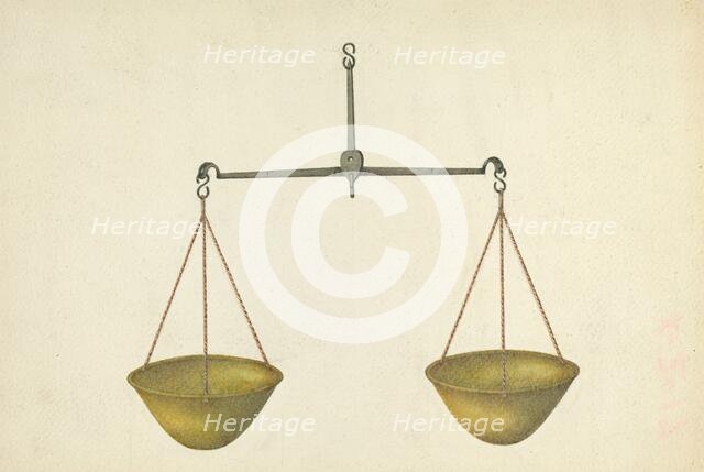 Shaker Scales, 1935/1942. Creator: George V. Vezolles.