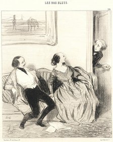 Ma bonne amie, puis-je entrer!..., 1844. Creator: Honore Daumier.