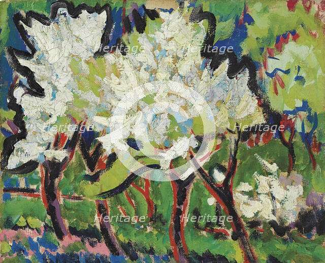 Flowering Trees IV, 1909. Creator: Kirchner, Ernst Ludwig (1880-1938).