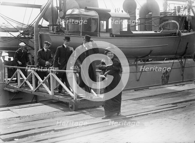 Mrs. Josephus Daniels, Target Practice, 1913. Creator: Harris & Ewing.