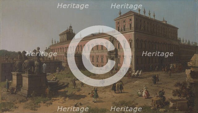 View of the Palazzo del Quirinale, Rome, c1750. Creator: Canaletto (1697-1768).
