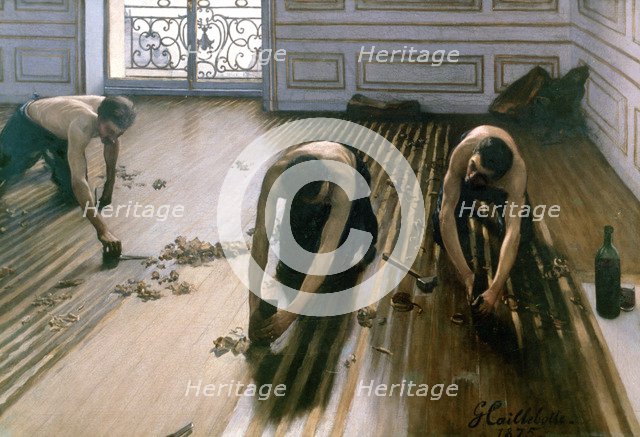 'The Parquet Planers', 1875. Artist: Gustave Caillebotte