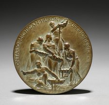 Medal: Ontario Sends Greetings to the Sea (reverse), 1800s-1900s. Creator: Lorado Taft (American, 1860-1936).