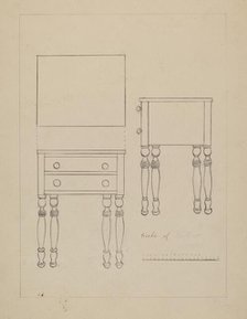 Two Drawer Stand, c. 1936. Creator: Edith Magnette.