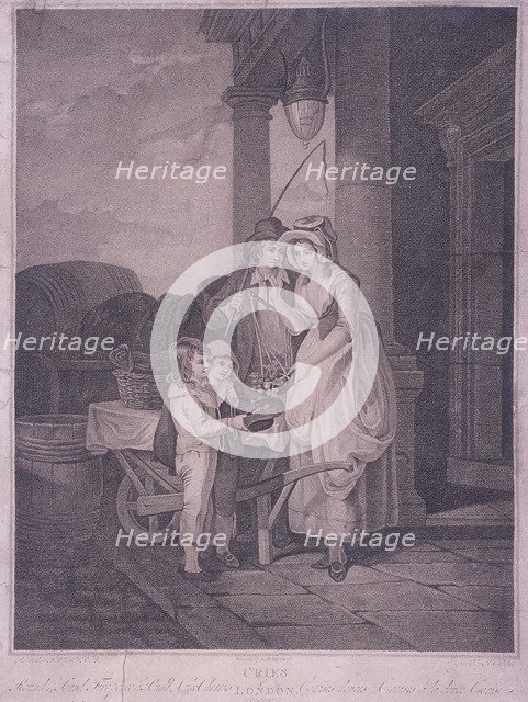 'Round & Sound Fivepence a Pound Duke Cherries', Cries of London, 1795. Artist: Antoine Cardon