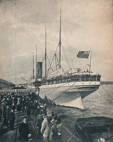 'The "Braemar Castle" off to the Cape, with Troops', c1900. Creator: Unknown.