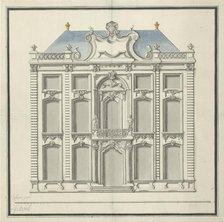 Architectural drawing, design for a house, 1752-1767.  Creator: Joseph Massol.
