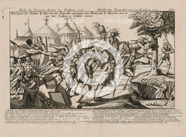 The French flight from the Prussians in 1792, ca 1792. Creator: Anonymous.