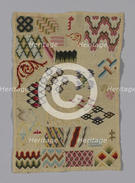 Sampler, France, 18th/19th century. Creator: Unknown.