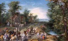 'Road Scene with Travellers and Cattle', early 17th century. Artist: Jan Brueghel the Elder.