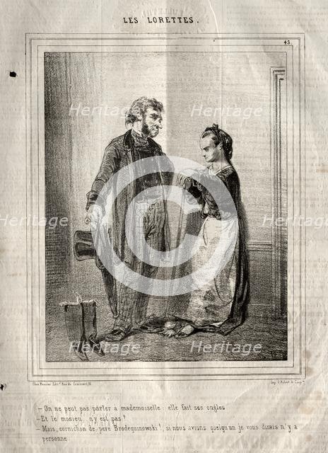 Les Lorettes, 1842. Creator: Paul Gavarni (French, 1804-1866).