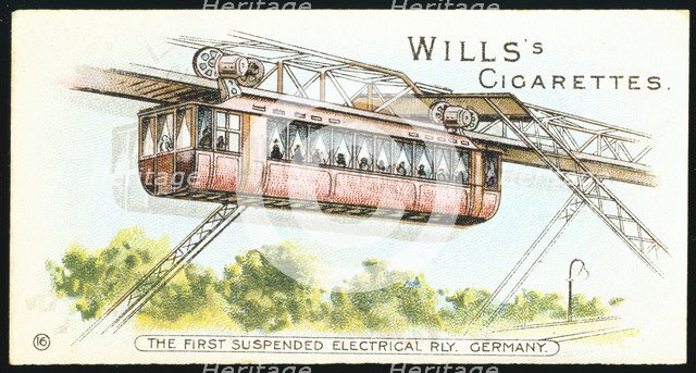 Electric overhead monorail at Barmen-Elberfeld (now Wuppertal), Germany,1901. Artist: Unknown