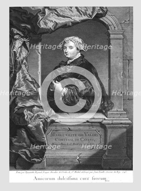 'Marguerite de Valois, Comtesse de Caylus', (1743). Artist: Jean Daullé.