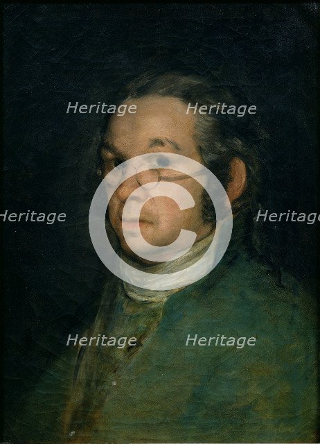 Self-Portrait with Glasses. Artist: Goya, Francisco, de (1746-1828)