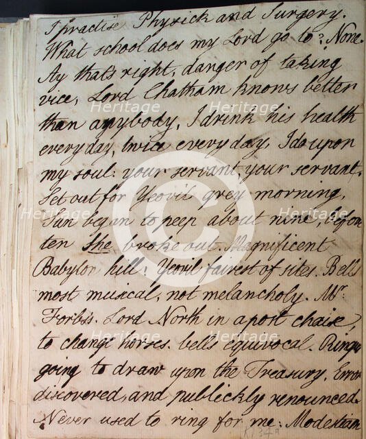 Letter from Hester Pitt, between 1766 and 1770. Creator: Hester Stanhope.