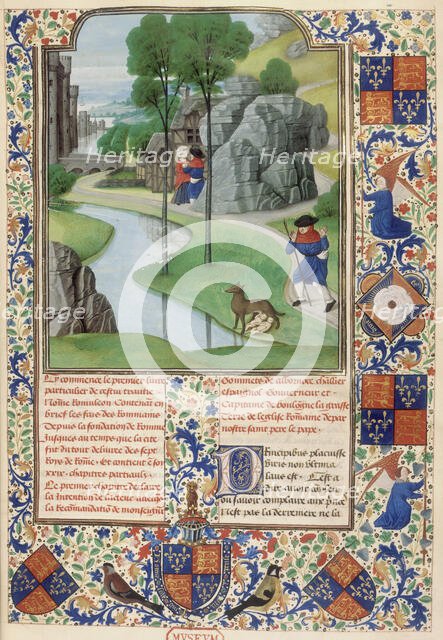 Romulus and Remus discovered on the riverbank, 1480. Creator: Unknown.