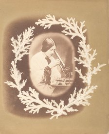 [Thereza Dillwyn Llewelyn with Her Microscope], ca. 1854. Creator: John Dillwyn Llewelyn.