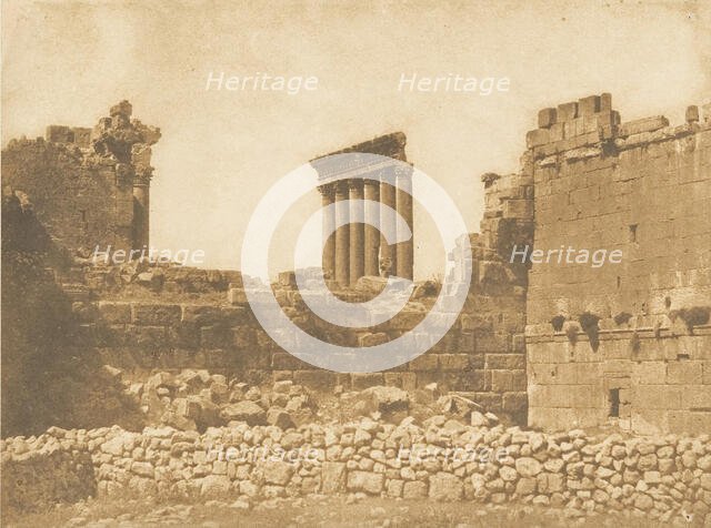 Vue générale des ruines de Baâlbek, prise à l'Est, September 1850. Creator: Maxime du Camp.