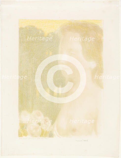 She was More Beautiful Than Dreams, plate seven from Love, 1898, published 1899. Creator: Maurice Denis.