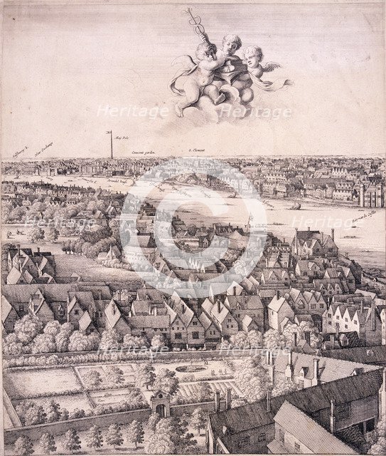 Panoramic view of London, c1670. Artist: Wenceslaus Hollar