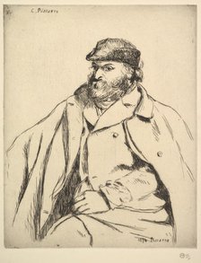 Portrait of Paul Cézanne, 1874. Creator: Camille Pissarro.