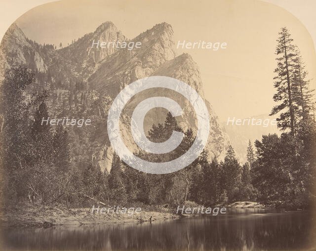 Pompomasos (Leaping Frogs), Three Brothers, 1861. Creator: Carleton Emmons Watkins.