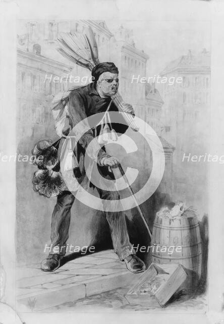 Blind Broomseller, (14th Street, New York City), ca. 1860. Creator: Unknown.