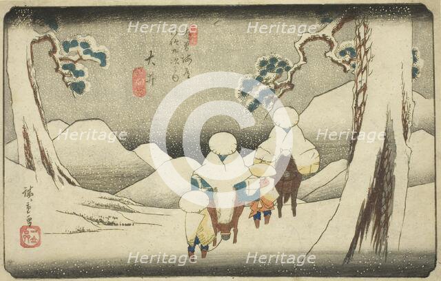 No. 47: Oi, from the series "Sixty-nine Stations of the Kisokaido (Kisokaido rokujukyu...", c1835/38 Creator: Ando Hiroshige.