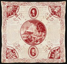 Handkerchief, England, 1782. Creator: Unknown.