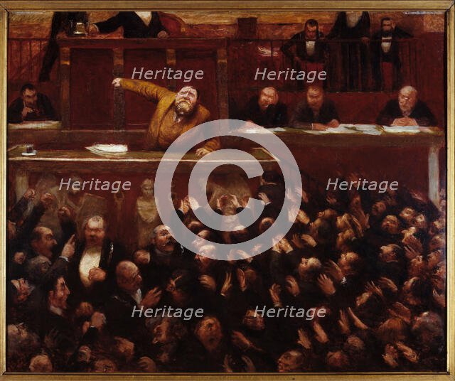 Jean Jaurès (1859-1914), à la tribune de la Chambre des députés, 1903. Creator: Jean Veber.