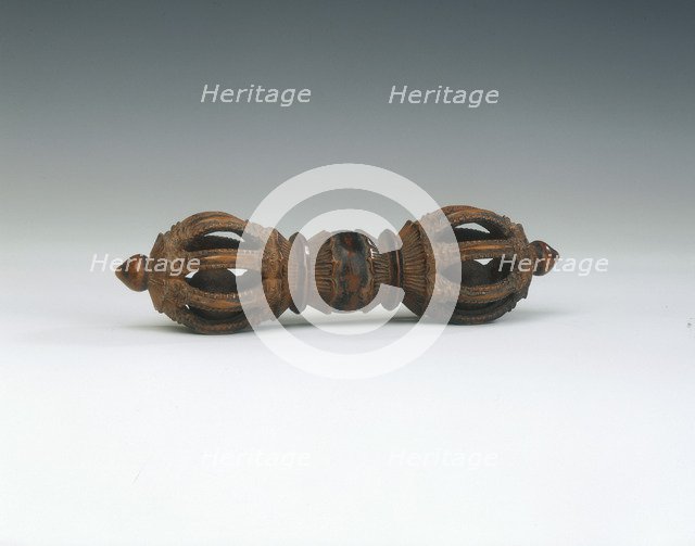 Boxwood vajra, Tibet, 18th century. Artist: Unknown
