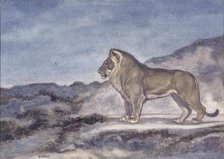 Standing Lion, c1850s-1860s. Creator: Antoine-Louis Barye.