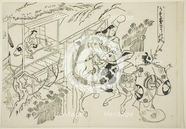 Usuyuki: The Kogo Scene (Usuyuki Kogo no dan), from the series "Famous Scenes from..., c. 1705/06. Creator: Okumura Masanobu.