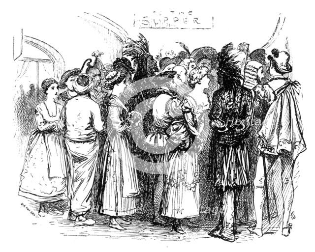 The Savage Club Entertainment, Royal Albert Hall: savages waiting for supper, 1883. Creator: Unknown.