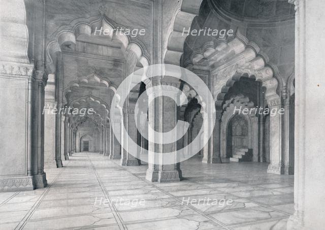 'Agra. Interior of the Moti Musjid. (Pearl Mosque.)', c1910. Creator: Unknown.
