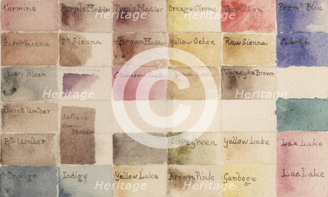 Watercolour test paper taken from watercolour box owned by J.M.W. Turner, R.A., c1810-1850. Creator: Unknown.