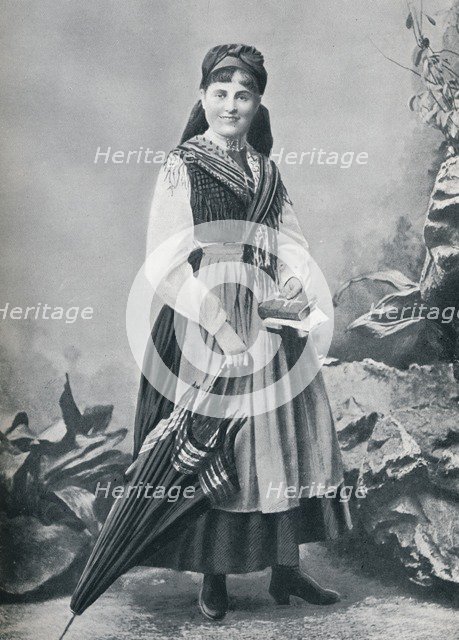 An Austrian girl in the national costume, 1912. Artist: R Lechner.