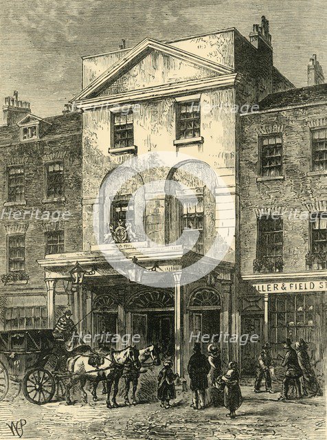 'Entrance to Astley's Theatre in 1820', (c1878). Creator: Unknown.