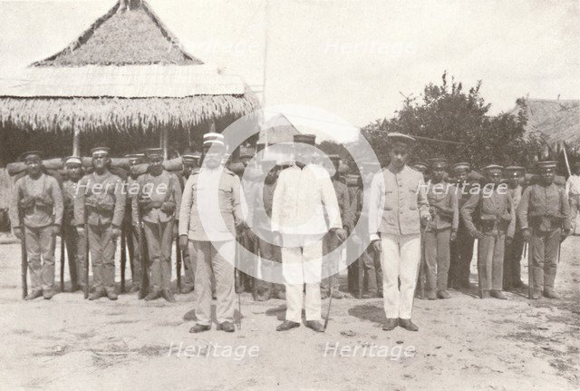 'Madeira-Mamore Railway: On the Bolivia-Brazil frontier: Bolivian officers and soldiers', 1914. Artist: Unknown.