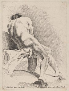 Academic Study, seen from the back, 1725-75. Creator: Carlo Innocenzo Carloni.