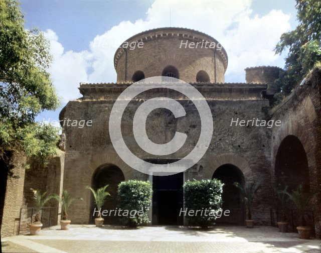 Exterior view of the Mausoleum of Santa Costanza, built in 350 AD for the daughter of Constantine.