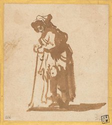 Beggar Woman Leaning on a Stick, 1628/1630. Creator: Rembrandt Harmensz van Rijn.