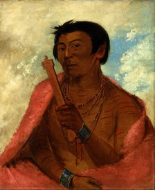 On-sáw-kie, The Sauk, in the Act of Praying, 1830. Creator: George Catlin.