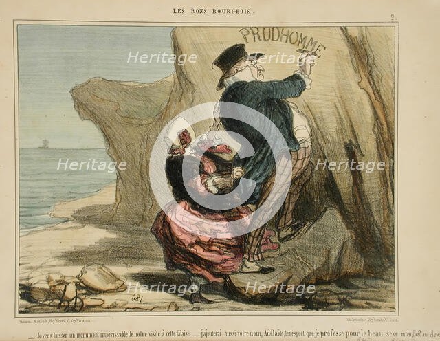 Je veux laisser un monument impérissable..., 1854. Creator: Honore Daumier.