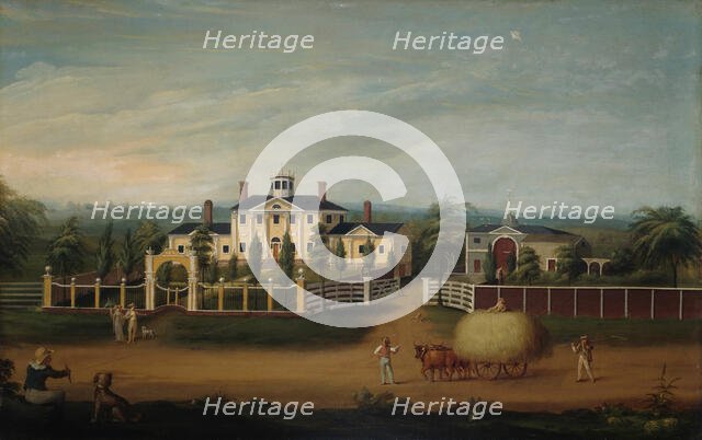 New England Country Seat, 1800/20. Creator: Unknown.